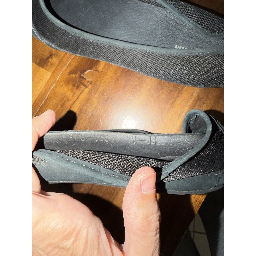 Patagonia Womens Ballet Flats Size 10-11 Atoll Maha Breathe Black Leather Mesh - Picture 8 of 8